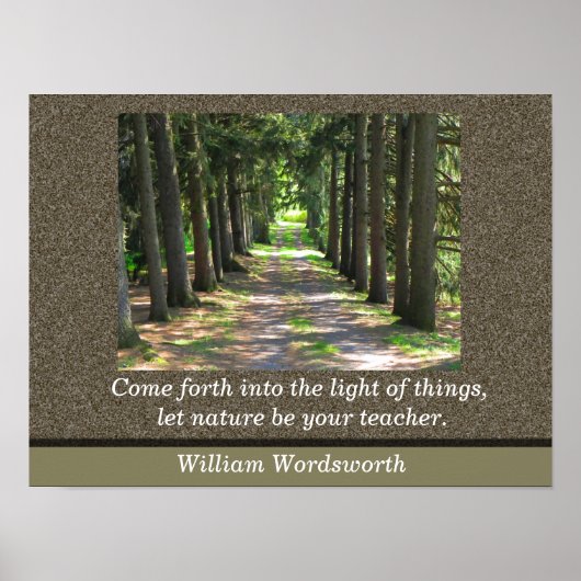 Poster William Wordsworth quote - Art Print (Devant)