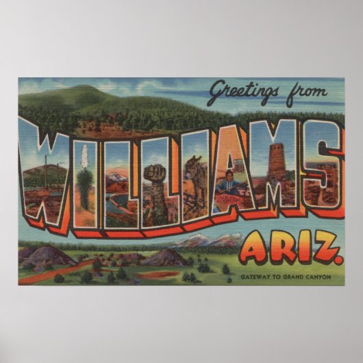 Poster Williams, Arizona - Scènes de grandes lettres (Devant)
