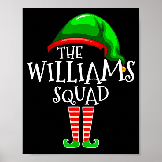 Poster Williams Family Name Squad Matching Group Elf Chri (Devant)