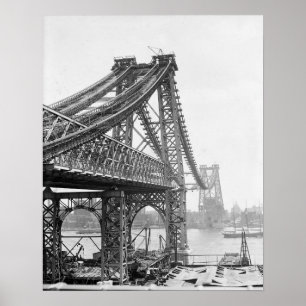 Poster Williamsburg Bridge, 1902. Photo vintage