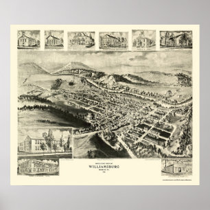 Poster Williamsburg, carte panoramique -1906 de PA