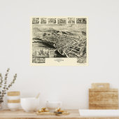 Poster Williamsburg, PA Carte panoramique -1906 (Cuisine)