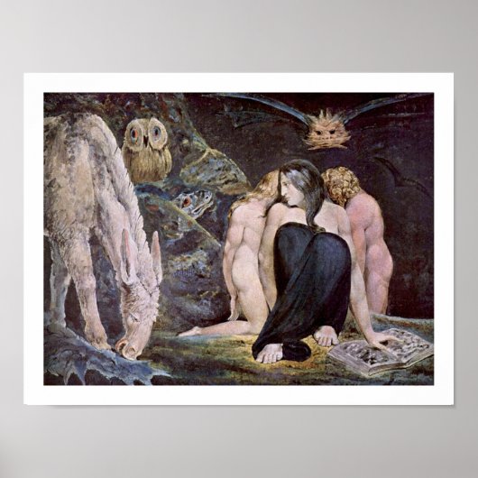 Poster Willim Blake - Hecate; Nuit de la joie d'Enitharmo (Devant)
