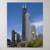 Poster Willis Tower (anciennement Sears Tower) se profile (Devant)