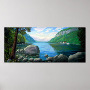 Poster Willoughby Lake Westmore Vermont Oil Painting