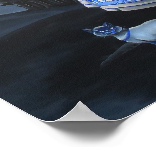 Poster Willow bleu (Coin)