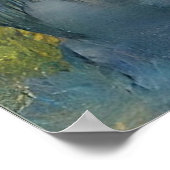 Poster Willow d'or au coucher du soleil près de l'étang (Coin)