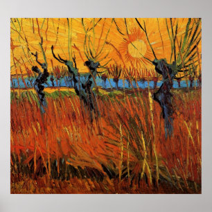 Poster Willows at Sunset by Vincent van Gogh