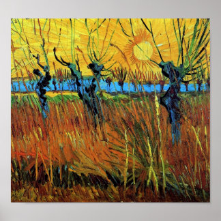 Poster Willows at Sunset (F572) Van Gogh Fine Art
