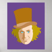 Poster Willy Wonka Stenciled Face Graphic (Devant)