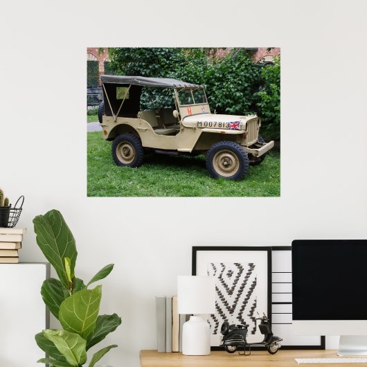 Poster Willys MB Jeep (Bureau à domicile)