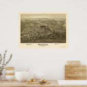 Poster Wilmerding, PA Carte panoramique - 1897 (Cuisine)