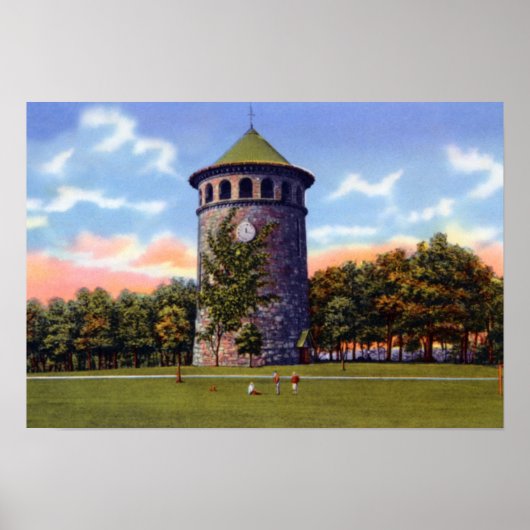 Poster Wilmington Delaware Rockford Park Water Tower (Devant)