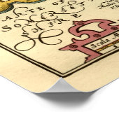 Poster Wiltshire Comté Angleterre Ancien Atlas Carte (Coin)