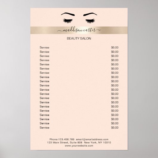 Poster Wimpern Augenbrauen (Devant)