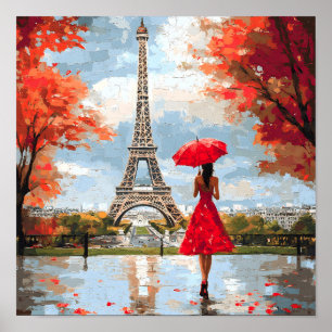 Poster Wind Romance Paris Chic Walk