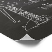 Poster Wind Turbine Rotor 1990 Patent Art Chalkboard (Coin)