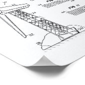 Poster Wind Turbine Rotor 1990 Patent Art White Paper (Coin)