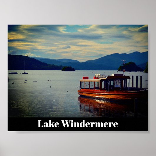 Poster Windermere, carte postale Lake District (Devant)