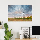 Poster Windmill and Clouds At Sunset (Bureau à domicile)