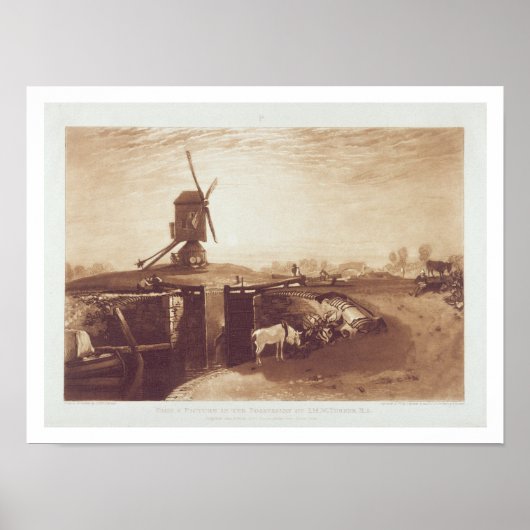 Poster Windmill and Lock, gravé par William Say (1768-1) (Devant)