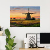Poster Windmill In The Countryside (Bureau à domicile)