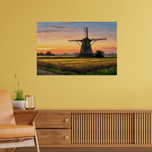 Poster Windmill In The Countryside (Salon 2)