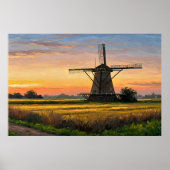 Poster Windmill In The Countryside (Devant)