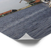 Poster Windmill, Zaanse Schans, Hollande, Pays-Bas (Coin)