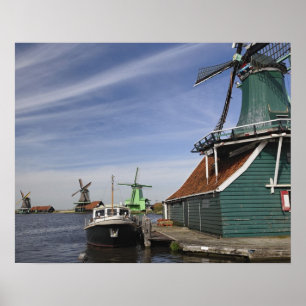 Poster Windmill, Zaanse Schans, Hollande, Pays-Bas
