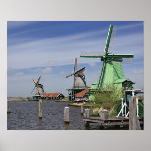 Poster Windmill, Zaanse Schans, Hollande, Pays-Bas 2