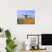 Poster Windmills le long du canal à Kinderdijk, 2 (Bureau à domicile)