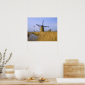 Poster Windmills le long du canal à Kinderdijk, 2 (Cuisine)