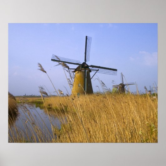 Poster Windmills le long du canal à Kinderdijk, 2 (Devant)