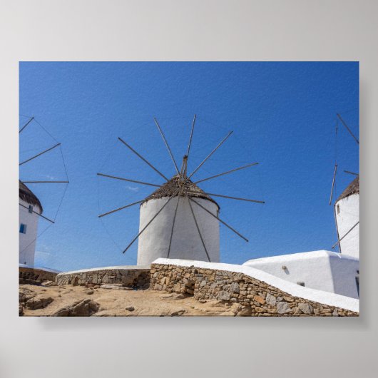 Poster Windmills of Mykonos (Devant)