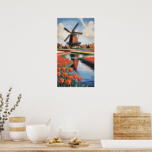 Poster Windmills Pays-Bas (Cuisine)