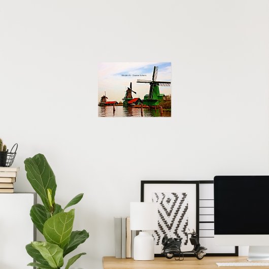 Poster Windmills-Zaanse Schans (Bureau à domicile)