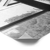 Poster Windows d'entrepôt, photo noir et blanc (affiche) (Coin)