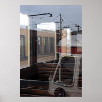 Windows Réflexions des trains vintages triage ferr