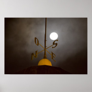 Poster Windrose au sommet du phare sur Cerro Père Noël