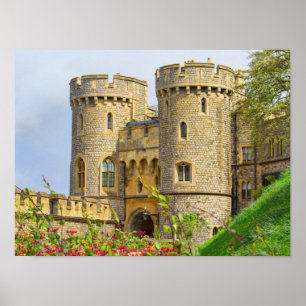 Poster Windsor castle at spring time