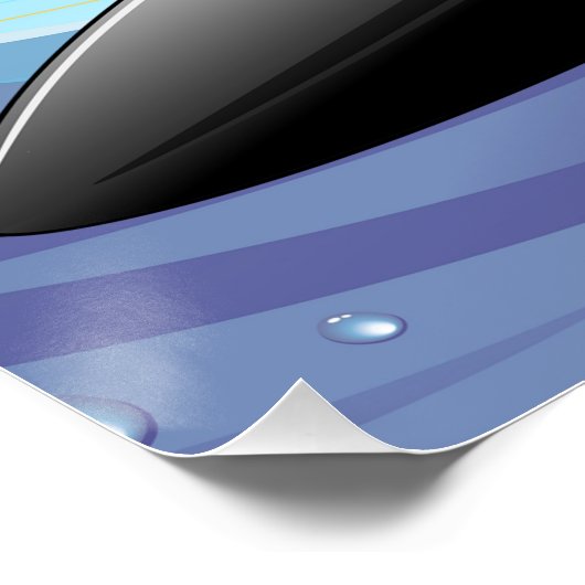 Poster WindSurfer sur Big Ocean Waves (Coin)