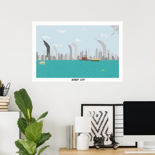 Poster Windy City (Bureau à domicile)