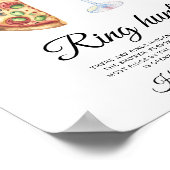Poster Wine and Pizza Bridal shower Ring hunt game (Coin)