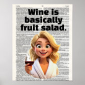 Poster Wine is basically fruit salad (Devant)