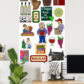 Poster Wine poster, Beaujolais Nouveau (Bureau à domicile)