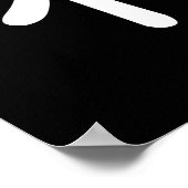 Poster Wing Chun Biu Jee Calligraphie chinoise blanche (Coin)