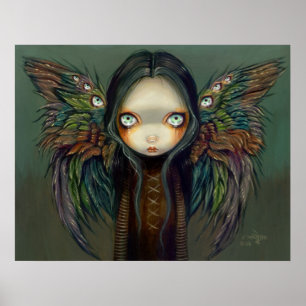 Poster Winged Seer gothic angel fairy Art Print