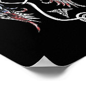 Poster Wings Heart Nurse Stethoscope Drapeau américain (Coin)