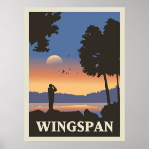 Poster Wingspan Board Game Minimalist Travel Style Gam